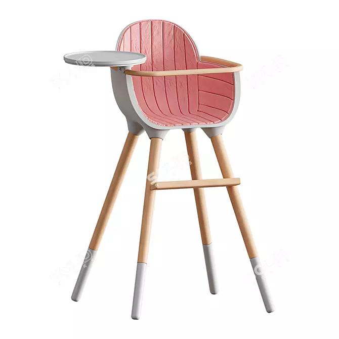 Versatile Ovo High Chair - Stylish and Practical 3D model image 1