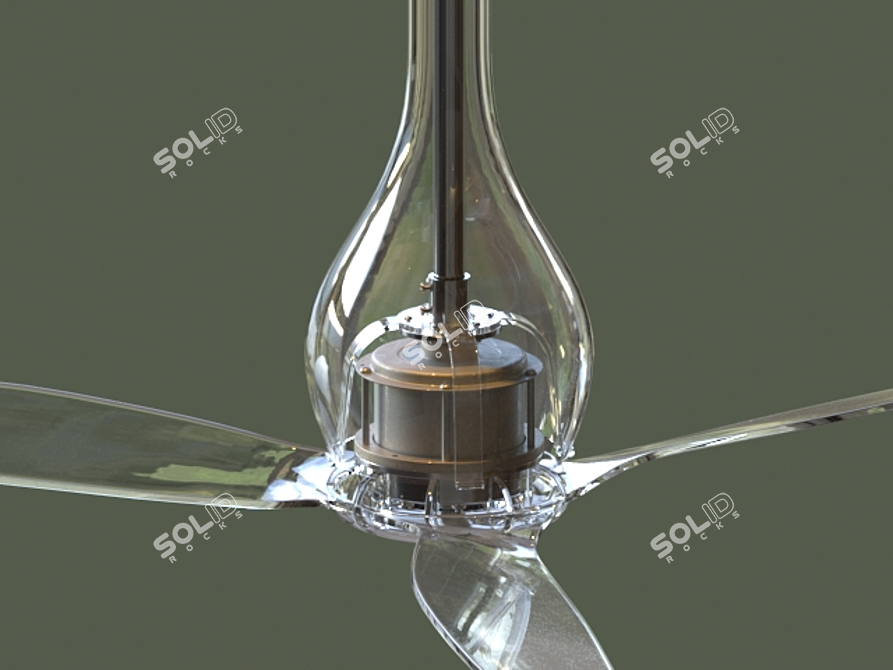 Sleek Faro Ceiling Fan 3D model image 4