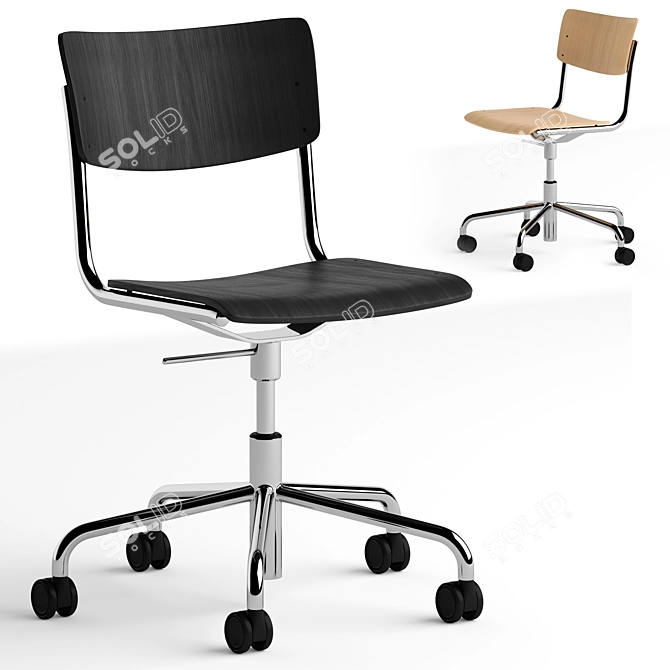 Modern Thonet S 43 DR Office Chair 3D model image 1