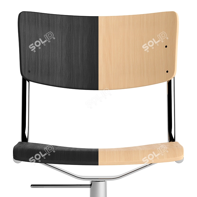 Modern Thonet S 43 DR Office Chair 3D model image 2