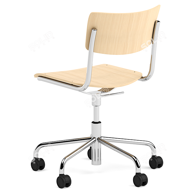 Modern Thonet S 43 DR Office Chair 3D model image 3