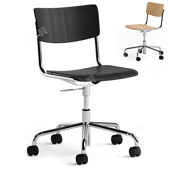 Modern Thonet S 43 DR Office Chair 3D model image 7