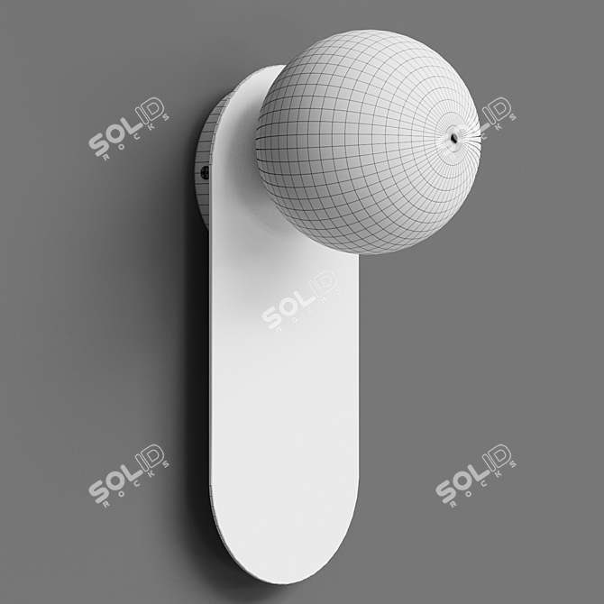 Marble Oval Lampatron 3D model image 3