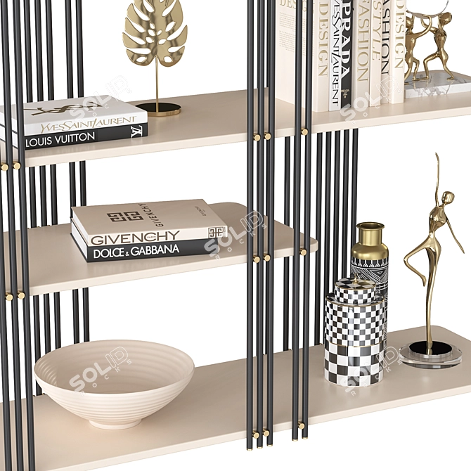 Praddy Bamboo Bookcase - Stylish Modern Design 3D model image 3