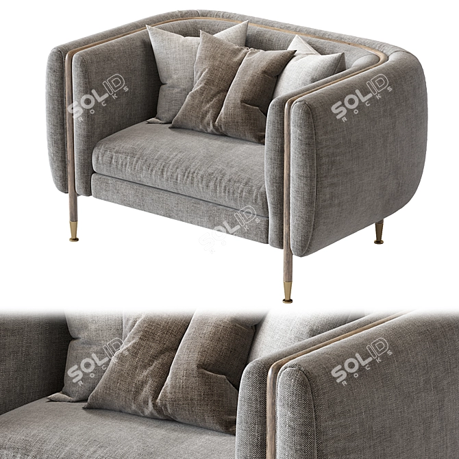 Luxury Barlow Armchair | 2019 Private Label 3D model image 2