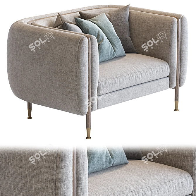 Luxury Barlow Armchair | 2019 Private Label 3D model image 3