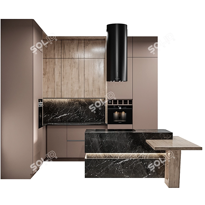 Modern Kitchen Appliance Set 3D model image 2