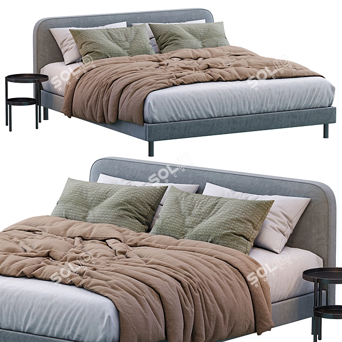  Besley Bed: Stylish & Modern 3D model image 1