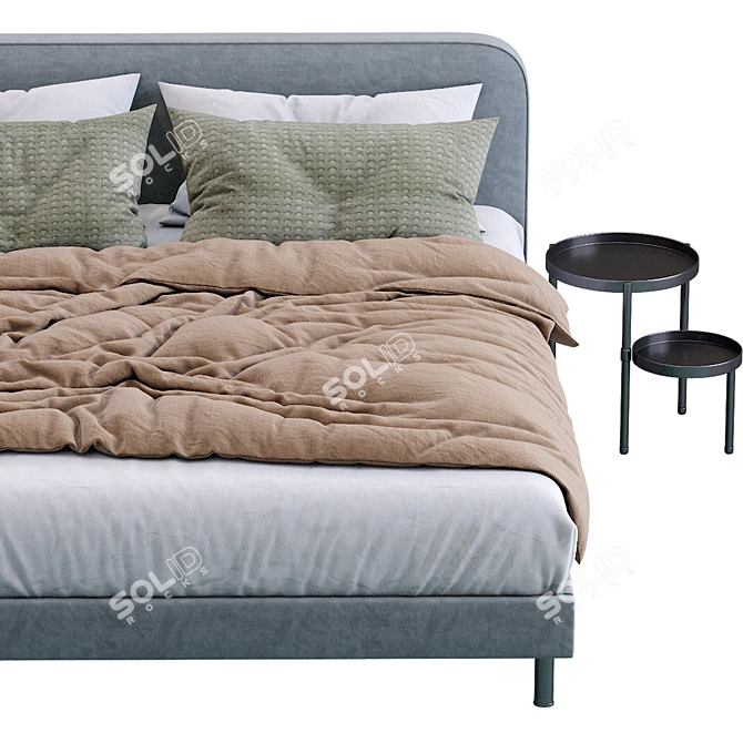  Besley Bed: Stylish & Modern 3D model image 3