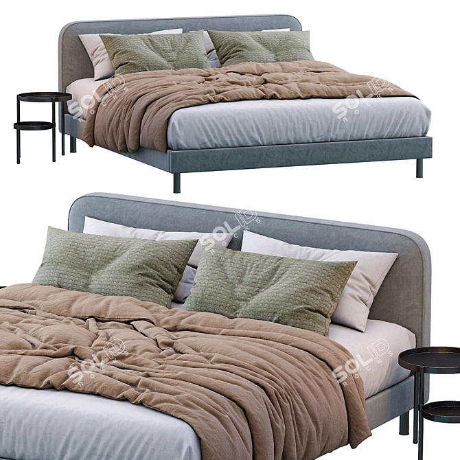  Besley Bed: Stylish & Modern 3D model image 5