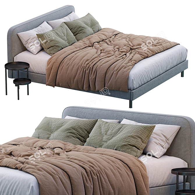  Besley Bed: Stylish & Modern 3D model image 6