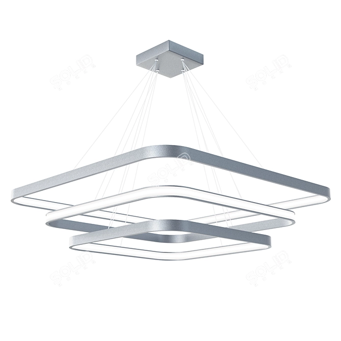 Sleek LED Chandelier: Modern Design & Healthy Light 3D model image 1