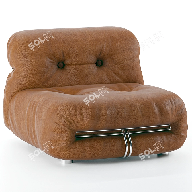 Soriana Lounge Chair: Stylish and Comfortable 3D model image 1