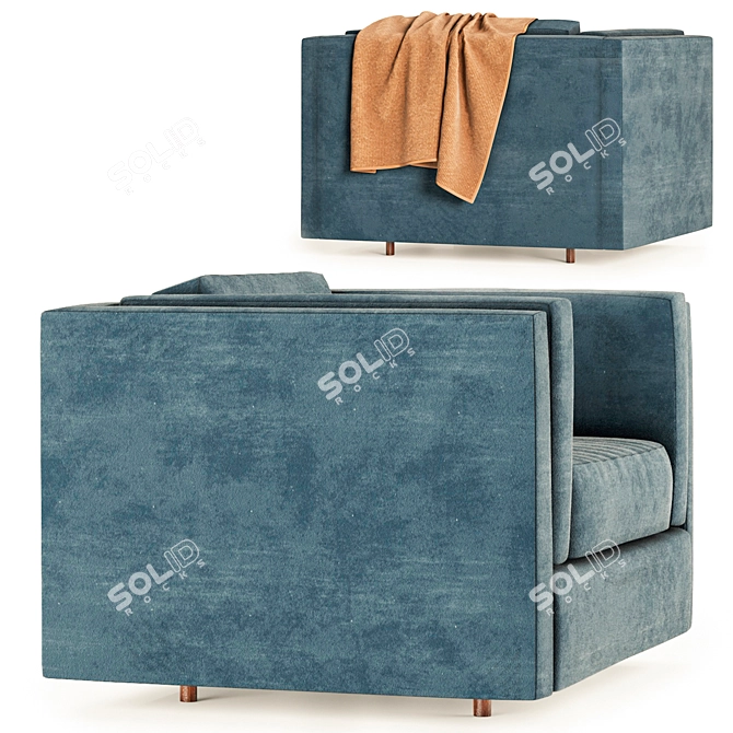 Mid-Century Harvey Probber Lounge Chair 3D model image 4