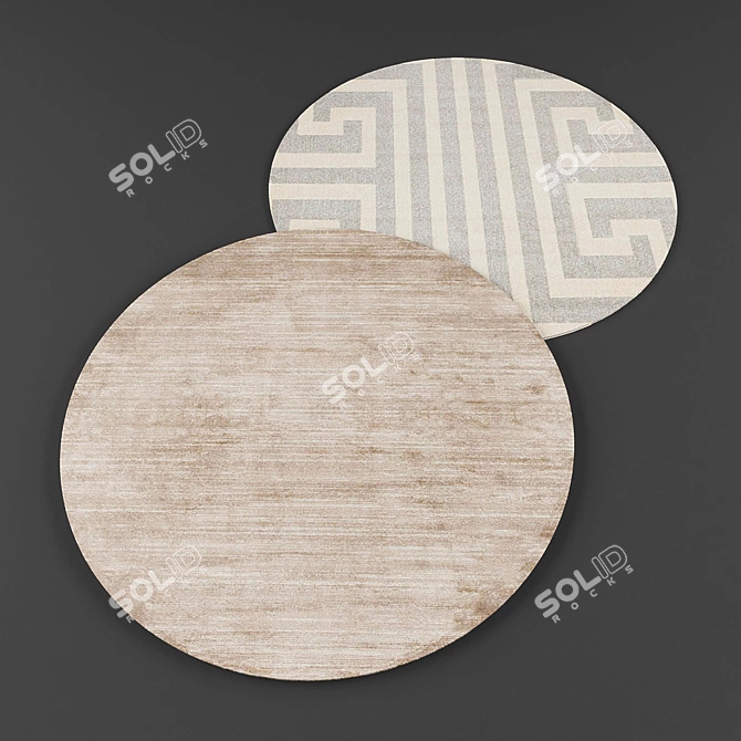 Modern Round Rugs Collection 3D model image 3
