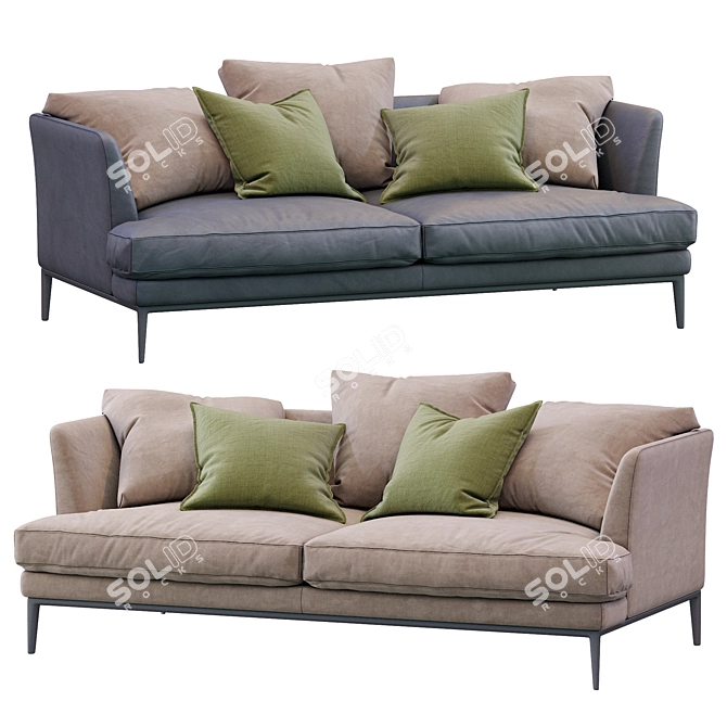 Elegant Alivar Portofino Sofa 3D model image 1