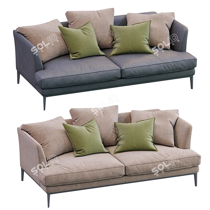 Elegant Alivar Portofino Sofa 3D model image 4