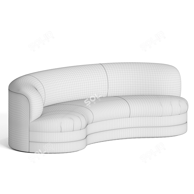  Modern Curved Sofa: Weiman Thesouthlooploft 3D model image 3