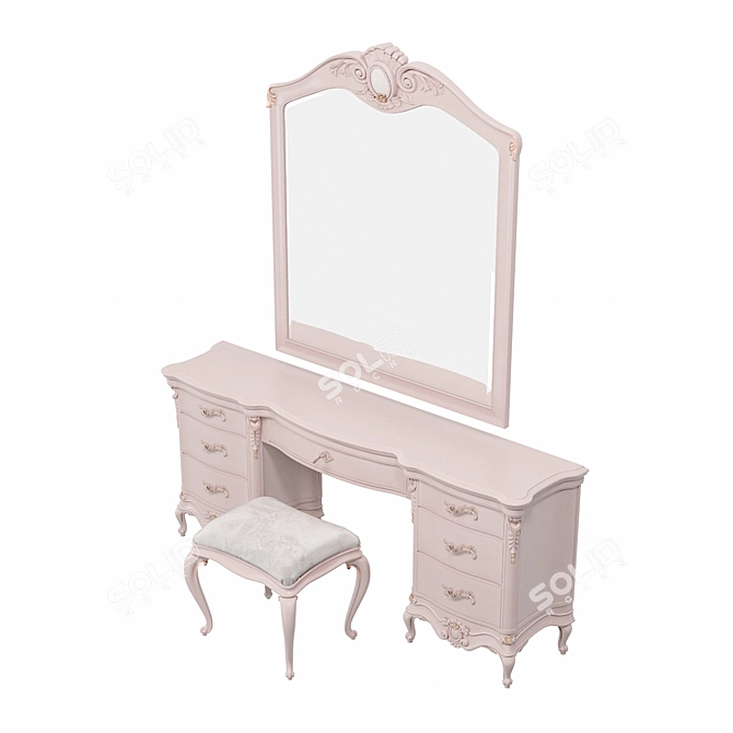 Romantic Vanity Set: Tosato Dressing Table 3D model image 3