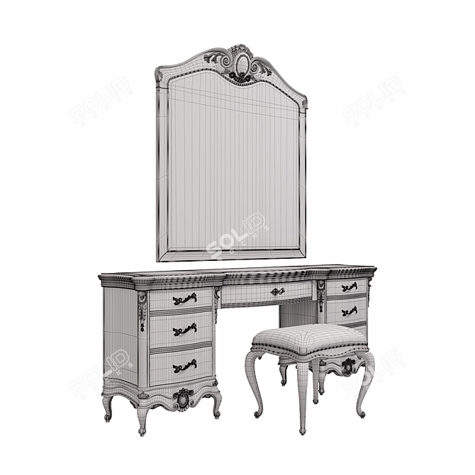 Romantic Vanity Set: Tosato Dressing Table 3D model image 4