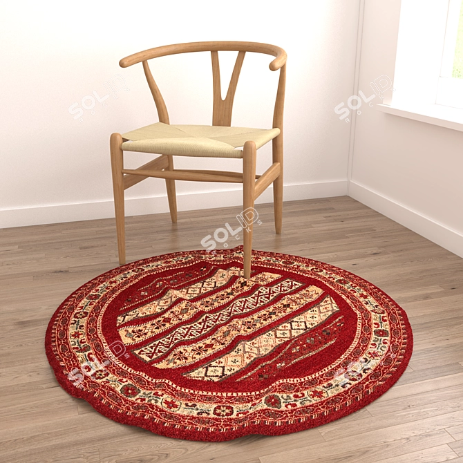 Versatile Round Rug Set 3D model image 4