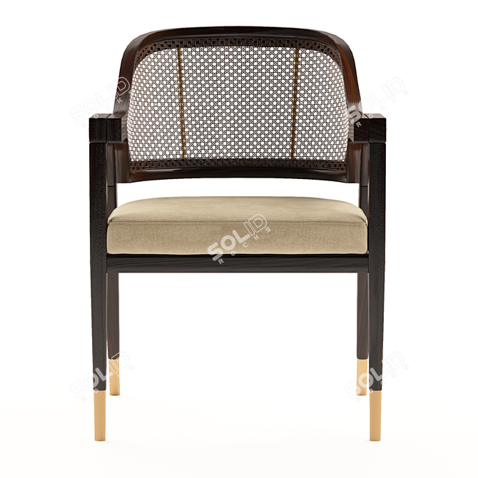 Elegant Wormley Dining Chair 3D model image 3