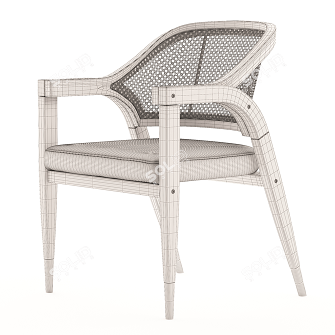 Elegant Wormley Dining Chair 3D model image 4