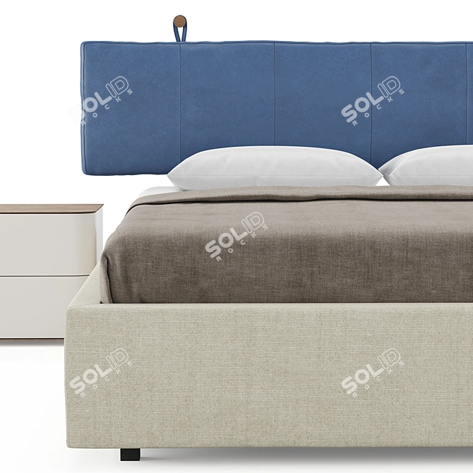 Presotto Delfi Bed v2: Italian Design Luxury 3D model image 4
