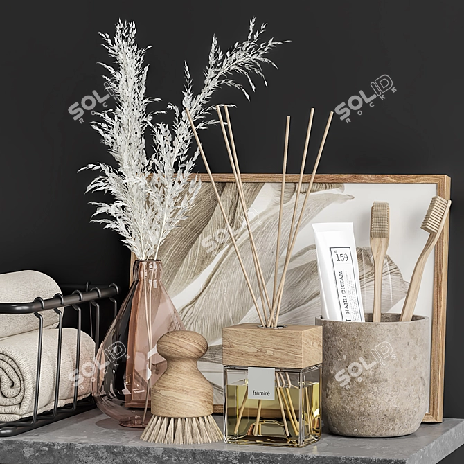 Elegant Vray Bathroom Accessories 3D model image 4