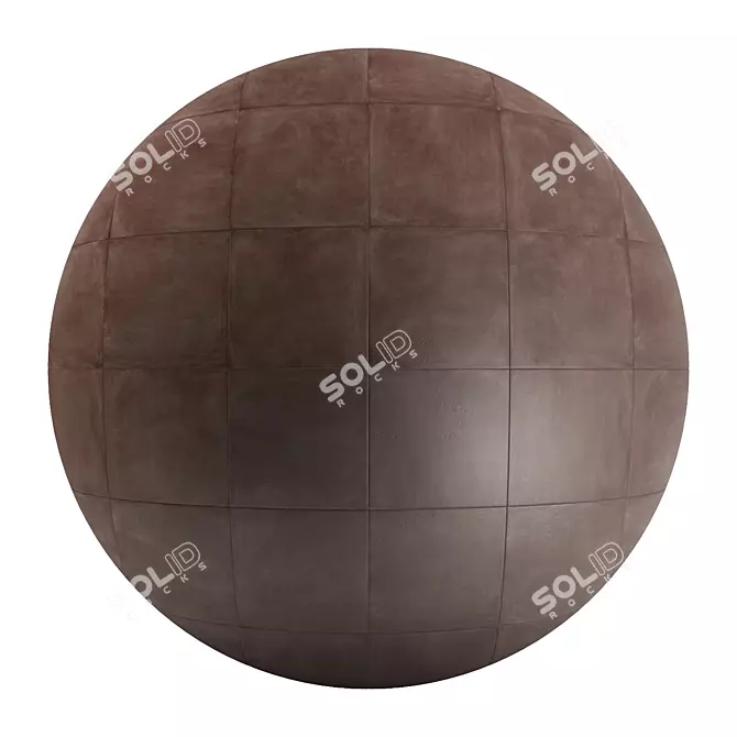 Textured Mud Cement Tile 3D model image 1