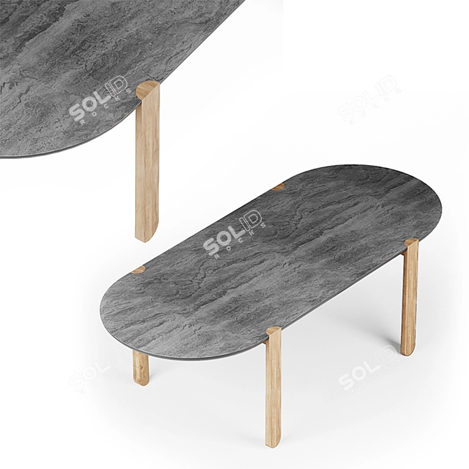 Sleek Miniforms Ovo Table 3D model image 4