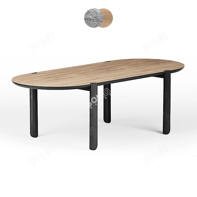 Sleek Miniforms Ovo Table 3D model image 7