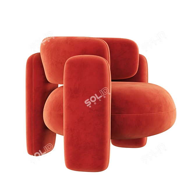  Embrace Armchair: Modern Comfort 3D model image 5