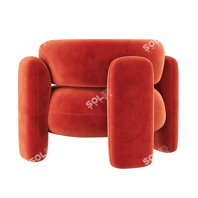  Embrace Armchair: Modern Comfort 3D model image 6