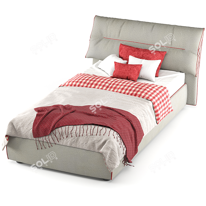 Campo Single Bed: Stylish and Versatile Design 3D model image 5