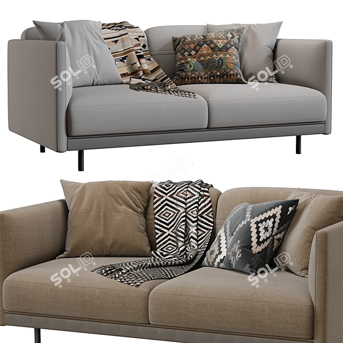 Modern Italian Arlott High Sofa 3D model image 3