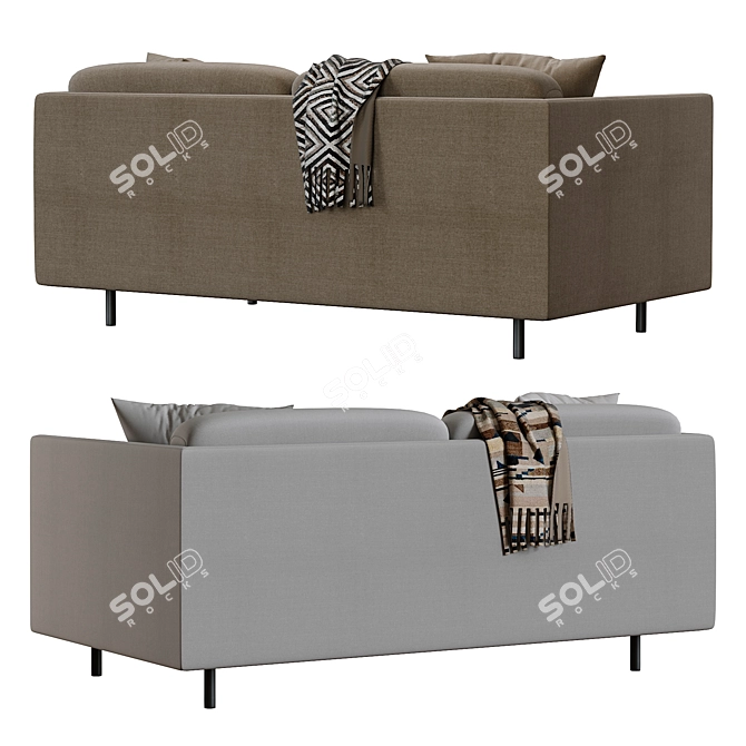 Modern Italian Arlott High Sofa 3D model image 4