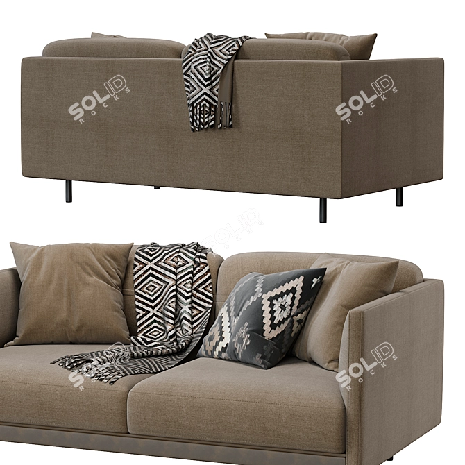Modern Italian Arlott High Sofa 3D model image 5
