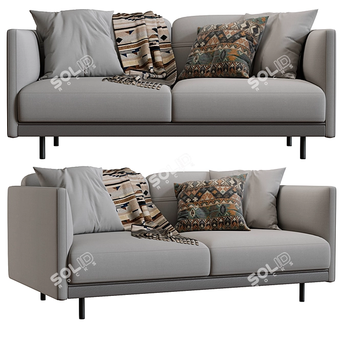 Modern Italian Arlott High Sofa 3D model image 6