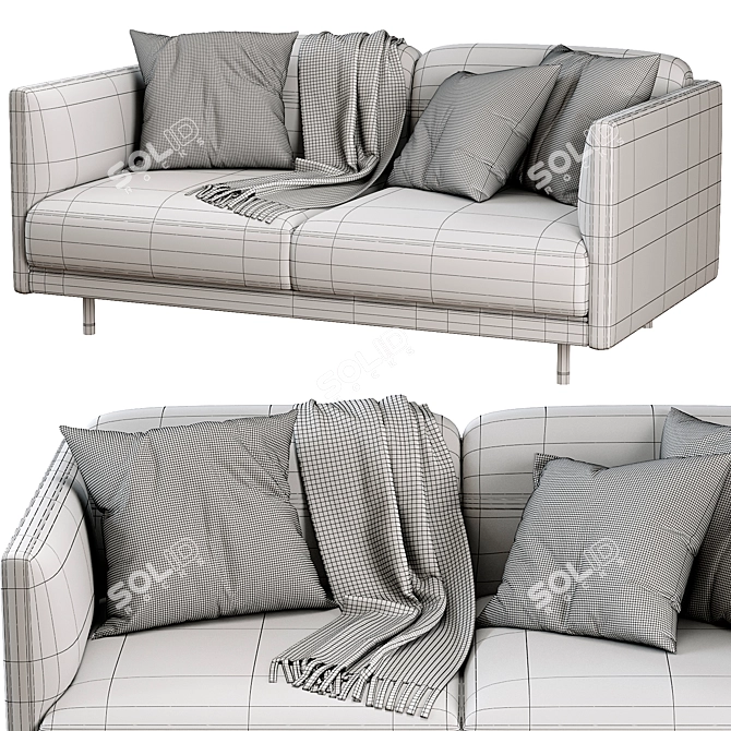 Modern Italian Arlott High Sofa 3D model image 7