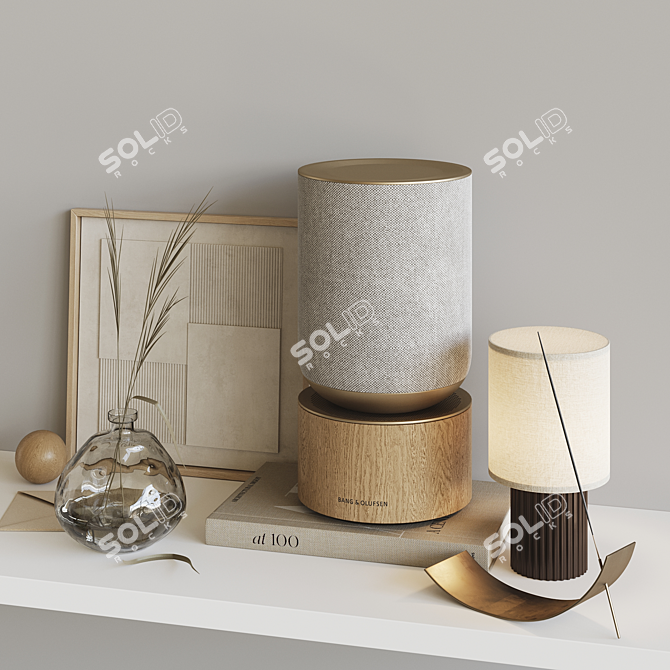 Elegant Decor Set with Bang & Olufsen Speaker 3D model image 5