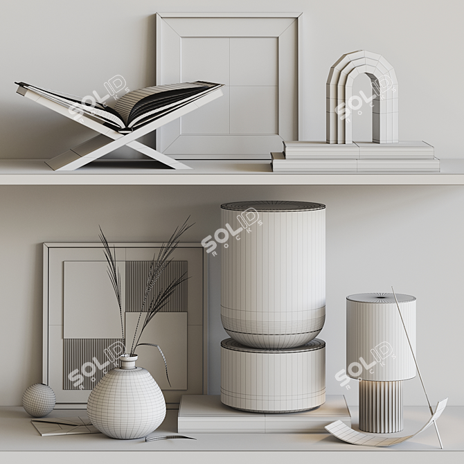 Elegant Decor Set with Bang & Olufsen Speaker 3D model image 7
