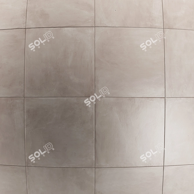 Beige Cement Tile: 12 Textures, PBR, 4k 3D model image 2