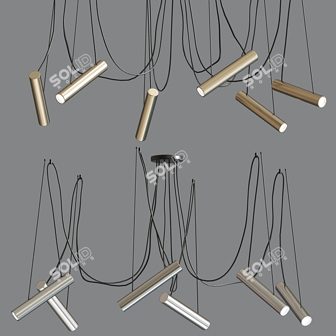 Sleek LED Pendant Light: Pepo 3D model image 7