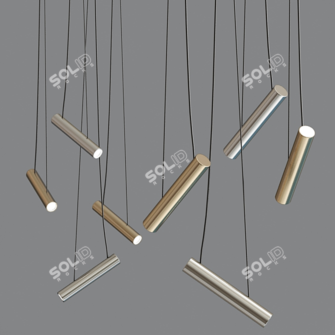 Sleek LED Pendant Light: Pepo 3D model image 8