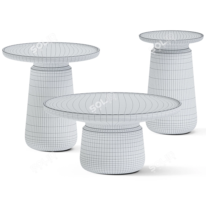 Elegant Coffee Side Tables: Altana by MMairo 3D model image 3