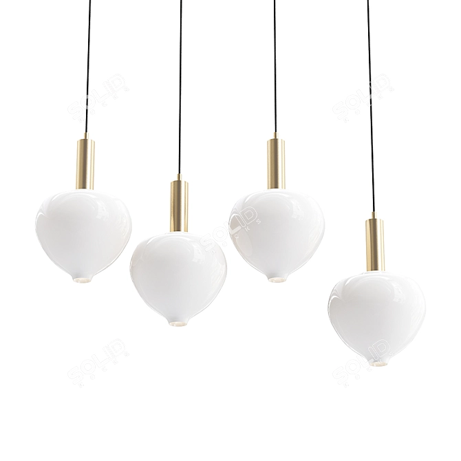 Danish Mid-Century Ceiling Lamps 3D model image 1