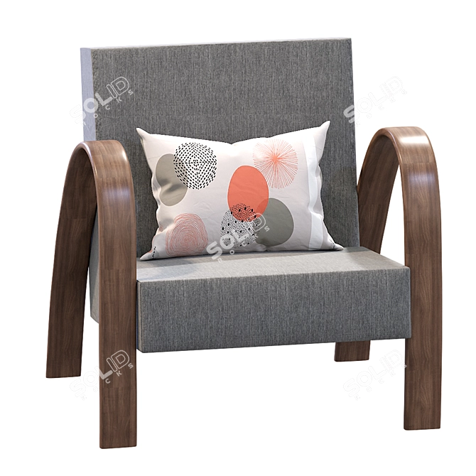 Missoni Home Grandma Armchair: Vintage Chic Comfort 3D model image 1