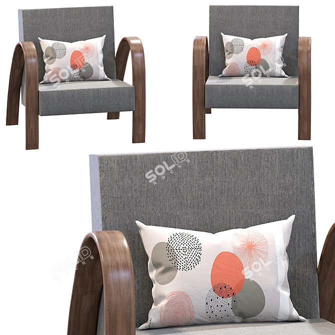 Missoni Home Grandma Armchair: Vintage Chic Comfort 3D model image 4