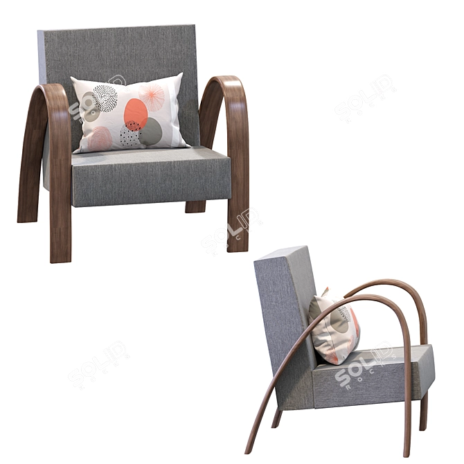 Missoni Home Grandma Armchair: Vintage Chic Comfort 3D model image 7